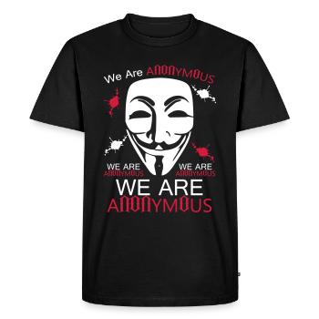anonymous - T-shirt Premium bio Homme - noir - Devant - Nico (187cm)