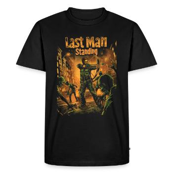 Zombie Apocalypse - Last Man Standing 02 - Men's Premium Organic T-Shirt - black - Front - Nico (187cm)