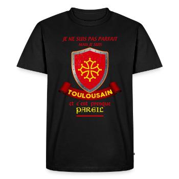 Toulousain parfait - T-shirt Premium bio Homme - noir - Devant - Nico (187cm)