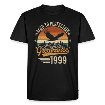 1999 Vintage Vintage Rétro Cadeau d’anniversaire - T-shirt Premium bio Homme - noir - Devant - Nico (187cm)