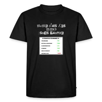 Even in the MMO I am poor! MMO Geek Gaming - Men's Premium Organic T-Shirt - black - Front - Nico (187cm)