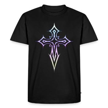 Goth Cross Y2K Emo Cross Gothic Aesthetic - Men's Premium Organic T-Shirt - black - Front - Nico (187cm)