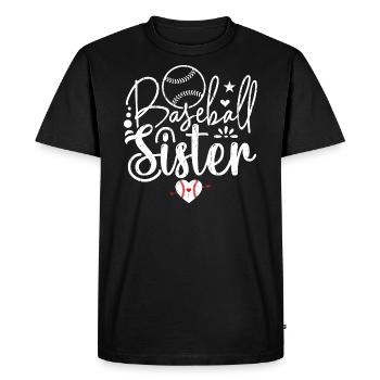 Baseball Sister Baseball Baseball Sister - T-shirt Premium bio Homme - noir - Devant - Nico (187cm)