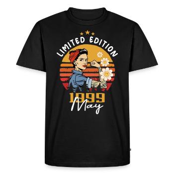 Legendary since May 1999 - May 1999 Birthday 1999 - Men's Premium Organic T-Shirt - black - Front - Nico (187cm)