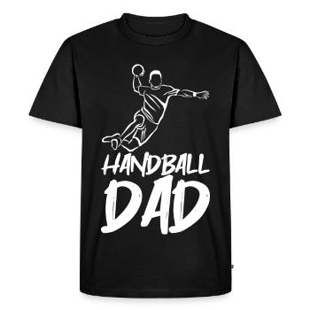Père du handball - T-shirt Premium bio Homme - noir - Devant - Nico (187cm)