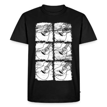 Dessin de guitare - T-shirt Premium bio Homme - noir - Devant - Nico (187cm)