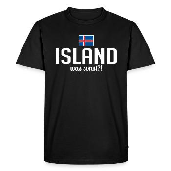 Iceland what else saying Scandinavia holidays - Men's Premium Organic T-Shirt - black - Front - Nico (187cm)