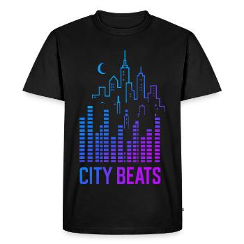 City Beats – Urban Sound - T-shirt Premium bio Homme - noir - Devant - Nico (187cm)