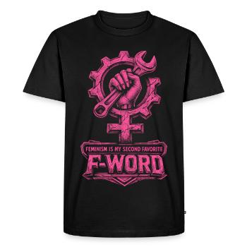 Feminism Feminist Feminist - Men's Premium Organic T-Shirt - black - Front - Nico (187cm)