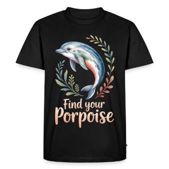 Trouvez votre motivation marsouin - T-shirt Premium bio Homme - noir - Devant - Nico (187cm)