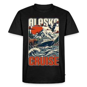 Croisière en Alaska Créer des souvenirs ensemble en famille - T-shirt Premium bio Homme - noir - Devant - Nico (187cm)