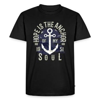 L'espoir est l'ancre de ma vie d'espoir citation Anchor - T-shirt Premium bio Homme - noir - Devant - Nico (187cm)