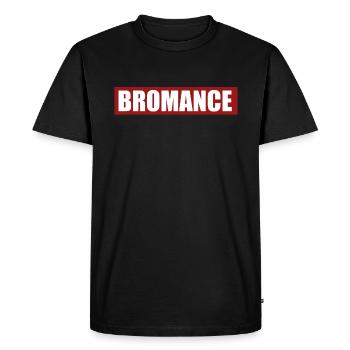 Bromance romance among men man No Homo - Men's Premium Organic T-Shirt - black - Front - Nico (187cm)