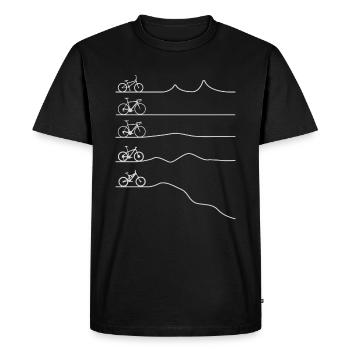 CHEMISE DE VÉLO - T-shirt Premium bio Homme - noir - Devant - Nico (187cm)