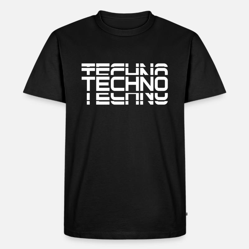 Techno Techno Techno - Männer Premium Bio T-Shirt - Schwarz