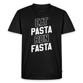 Pâtes Pâtes - T-shirt Premium bio Homme - noir - Devant - Nico (187cm)