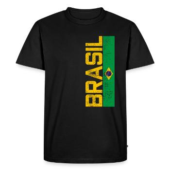 JERSEY BRESIL - T-shirt Premium bio Homme - noir - Devant - Nico (187cm)