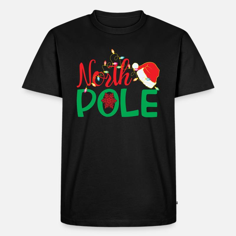 North Pole - Weihnachten - Männer Premium Bio T-Shirt - Schwarz