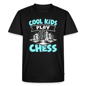 Chess Player Cool Kids Play Chess - Men's Premium Organic T-Shirt - black - Front - Nico (187cm)