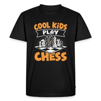 Chess Player Cool Kids Play Chess - Men's Premium Organic T-Shirt - black - Front - Nico (187cm)