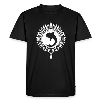 Walhai polynésien - T-shirt Premium bio Homme - noir - Devant - Nico (187cm)