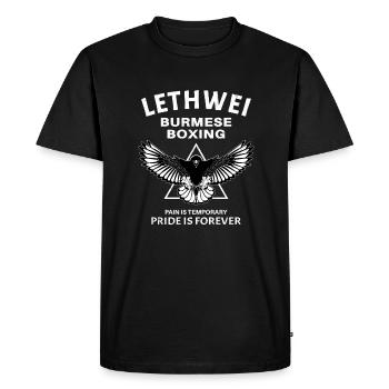 Lethwei Eagle - Men's Premium Organic T-Shirt - black - Front - Nico (187cm)