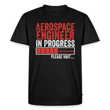 Aerospace Engineer in Progress Astronautical - Men's Premium Organic T-Shirt - black - Front - Nico (187cm)