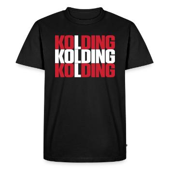 Kolding Danemark Drapeau - T-shirt Premium bio Homme - noir - Devant - Nico (187cm)