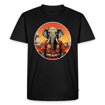 Elephant Fire Brigade - Men's Premium Organic T-Shirt - black - Front - Nico (187cm)