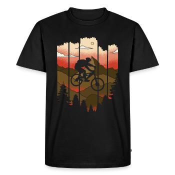 VTT descente VTT VTT - T-shirt Premium bio Homme - noir - Devant - Nico (187cm)