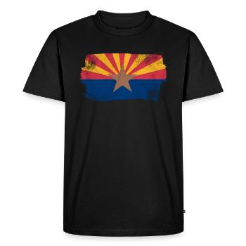 Drapeau de l’Arizona - T-shirt Premium bio Homme - noir - Devant - Nico (187cm)