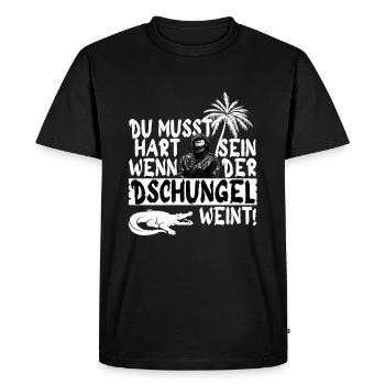 You have to be tough when the jungle cries! - Men's Premium Organic T-Shirt - black - Front - Nico (187cm)