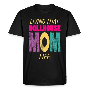 Vivre cette maison de poupée Maman Vie Puppenhaus - T-shirt Premium bio Homme - noir - Devant - Nico (187cm)