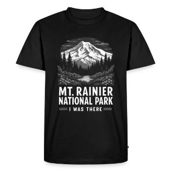 Mt. Rainier National Park USA Tour - Men's Premium Organic T-Shirt - black - Front - Nico (187cm)
