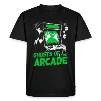 Cool Arcade Halloween Design - Men's Premium Organic T-Shirt - black - Front - Nico (187cm)