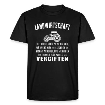 Landwirtschaft - Männer Premium Bio T-Shirt - Schwarz - Vorne - Nico (187cm)