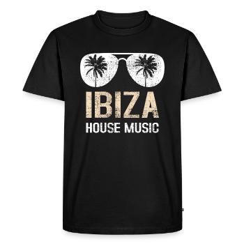 Ibiza House - T-shirt Premium bio Homme - noir - Devant - Nico (187cm)