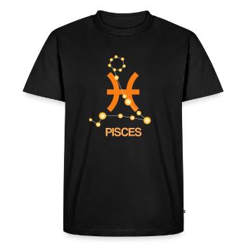 Poisson zodiaque - T-shirt Premium bio Homme - noir - Devant - Nico (187cm)