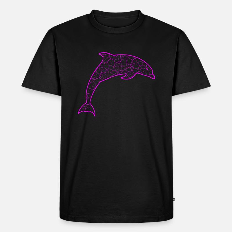 Delfin Dolphin - Männer Premium Bio T-Shirt - Schwarz