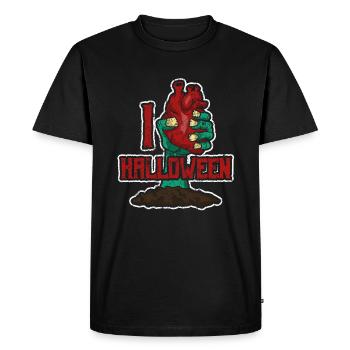 J'adore Halloween Heart Organ Zombie - T-shirt Premium bio Homme - noir - Devant - Nico (187cm)