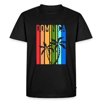 Dominique - Roseau - Caraïbes - Antilles - T-shirt Premium bio Homme - noir - Devant - Nico (187cm)