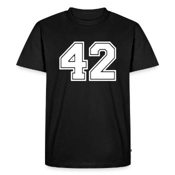 42 - T-shirt Premium bio Homme - noir - Devant - Nico (187cm)