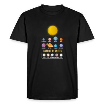 Solar System Planets and Dwarf Planets - Men's Premium Organic T-Shirt - black - Front - Nico (187cm)
