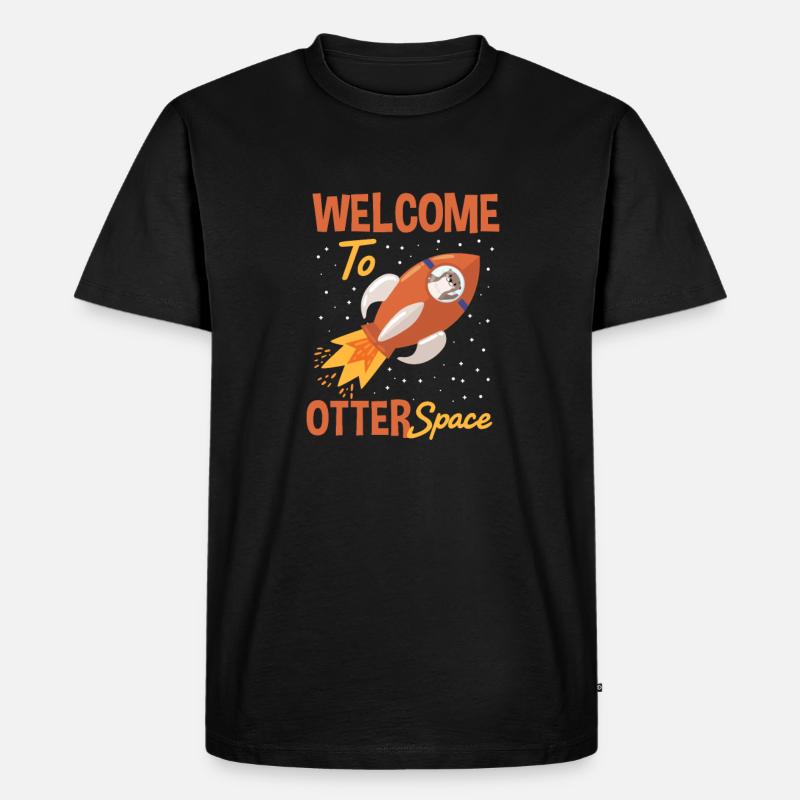 Sonnensystem Willkommen Im Otter Space - Männer Premium Bio T-Shirt - Schwarz