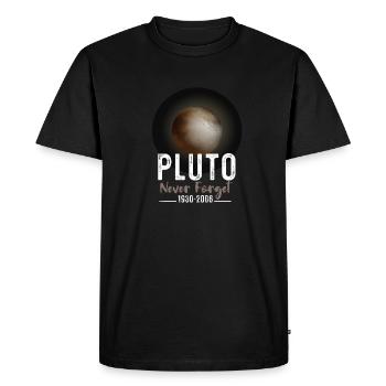 Système solaire Pluton n’oublie jamais 30-06 - T-shirt Premium bio Homme - noir - Devant - Nico (187cm)