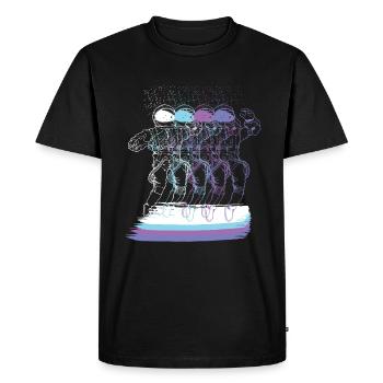 Astronaute de l’espace multiple du système solaire - T-shirt Premium bio Homme - noir - Devant - Nico (187cm)