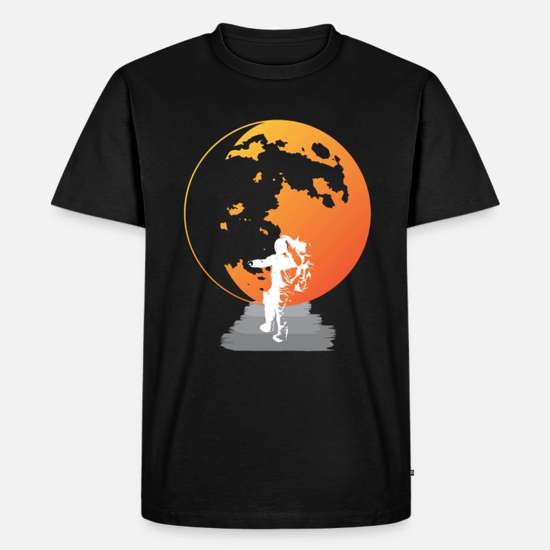 Solar System Astronaut Planet Earth - Men's Premium Organic T-Shirt - black