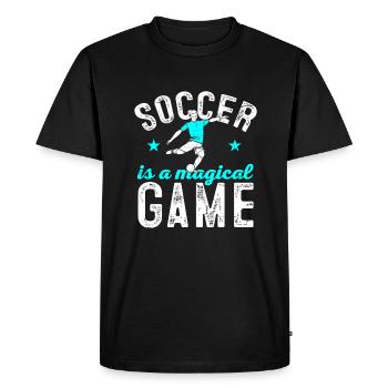 Le football est un jeu magique jeu de football - T-shirt Premium bio Homme - noir - Devant - Nico (187cm)