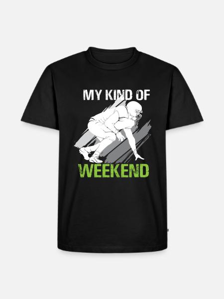 Fodbold Min slags weekendfodboldspiller - Herre Premium økologisk T-shirt - sort