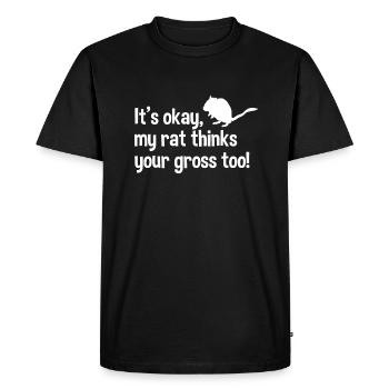C’est bon, mon rat pense que tu es dégoûtant aussi! - T-shirt Premium bio Homme - noir - Devant - Nico (187cm)